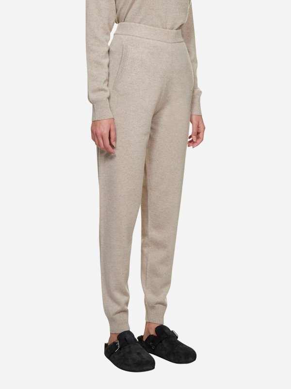 Delta logo wool and cashmere trousers