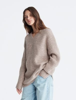 Oversized Fit V-Neck Sweater