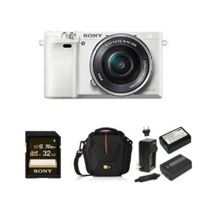 Sony Alpha a6000 Mirrorless Camera + 16-50mm Lens  Deluxe Bundle
