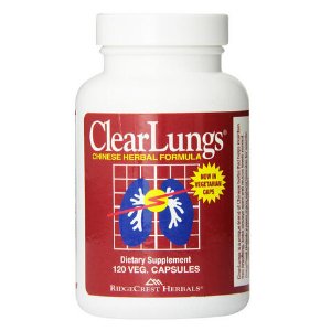 RidgeCrest Clearlungs (Red), Herbal Breathing Support, Original Formula , 120 Vegetarian Capsules