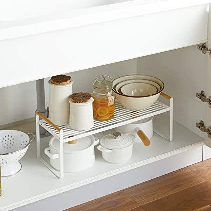 Wired Organizer Rack-Kitchen Storage Shelves, One Size, White - 3803