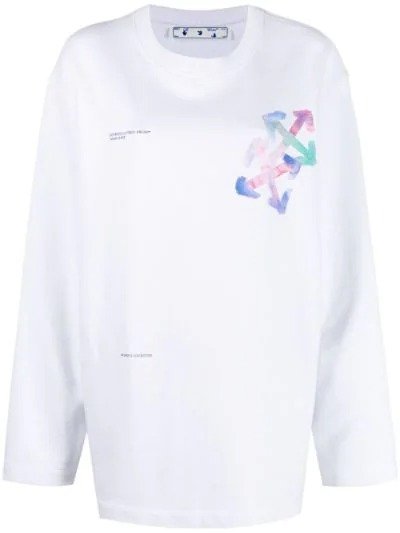 Watercolor Arrows oversized sweatshirt | Off-White | Eraldo.com
