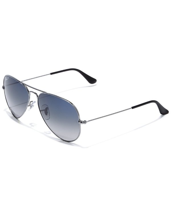 Unisex RB3025 Polarized 58mm Sunglasses
