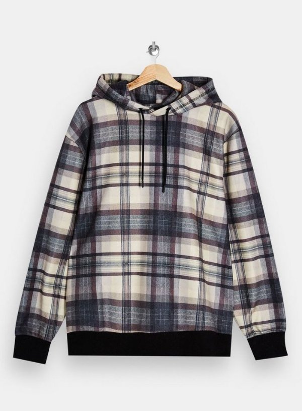 Navy Country Check Hoodie