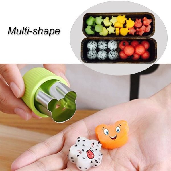 12 Pcs Vegetable Cutter Shapes Set,Mini Pie,Fruit and Cookie Stamps Mold