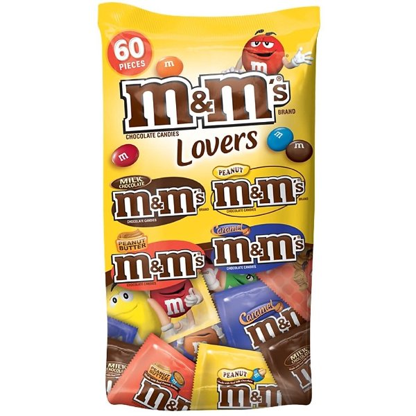 M&M'S Chocolate Fun Size Candy Variety Bag, 32.09 oz, 60 Piece (MMM51793)