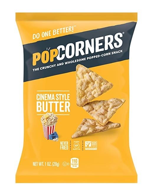 PopCorners Cinema Style Butter Snack Pack | Gluten Free Snack | (40 Pack, 1 oz Snack Bags)