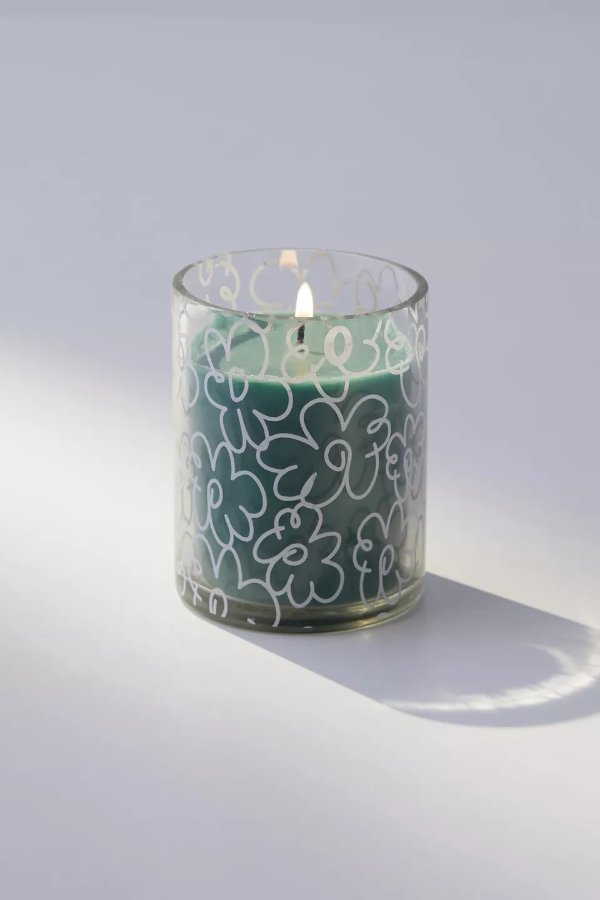 Frankie Printed Glass Candle