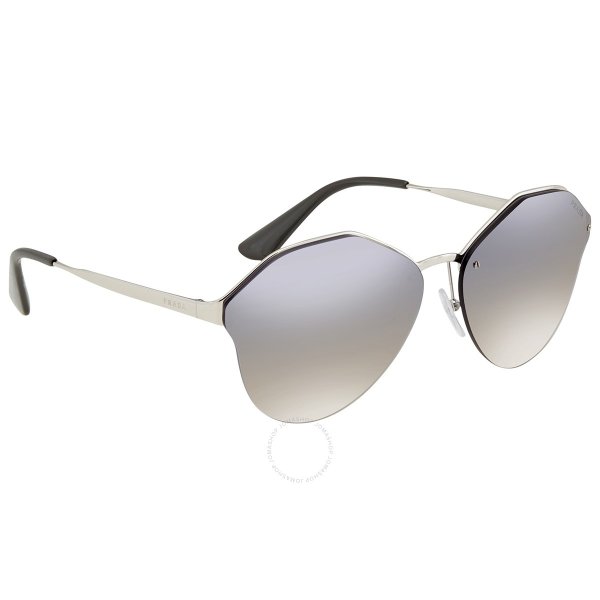 Silver- Blue Gradient Square Ladies Sunglasses PR-64TS 1BC5R0 66