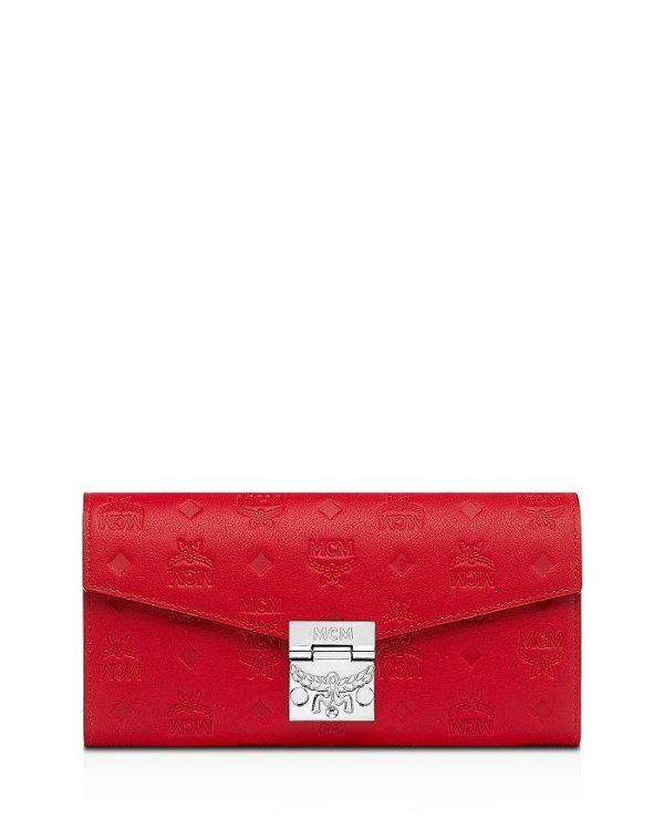 Patricia Monogram Leather Chain Wallet