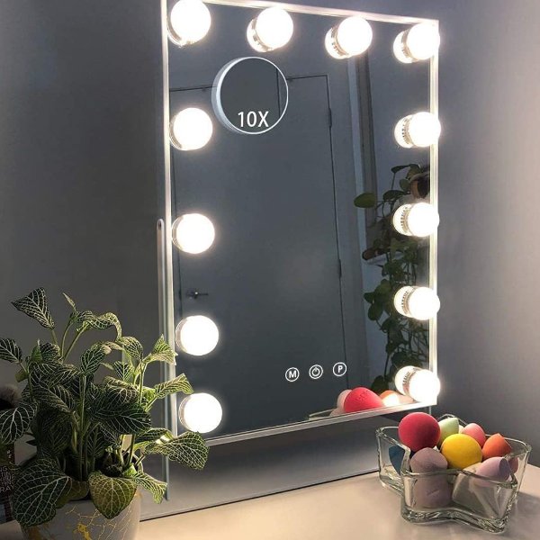 Hansong Vanity Mirror with Lights Makeup Mirror with Lights 12 Dimmable Bulbs