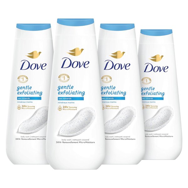 Dove Body Wash Gentle Exfoliating With Sea Minerals 4 Count