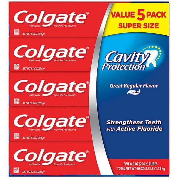 Cavity Protection Toothpaste with Fluoride (8 oz., 5 pk.)