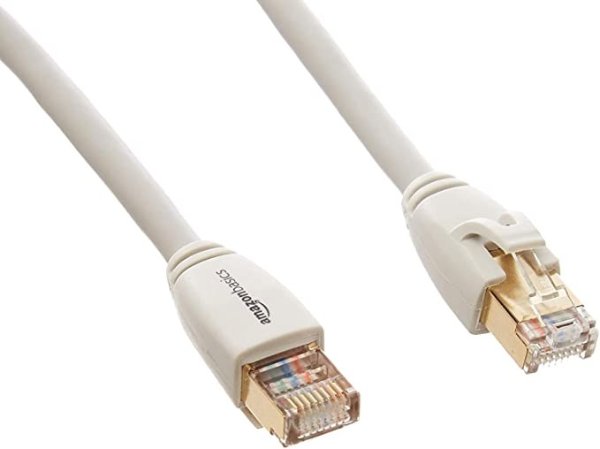 Amazon Basics RJ45 Cat7 Network Ethernet Patch Internet Cable - 10 Feet