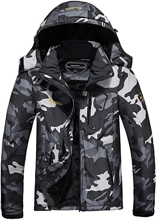 Men's Waterproof Ski Jacket Warm Winter Snow Coat Mountain Windbreaker Hooded Raincoat
