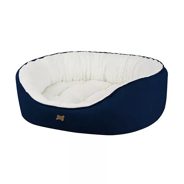 Faux Suede Sherpa Pet Bed