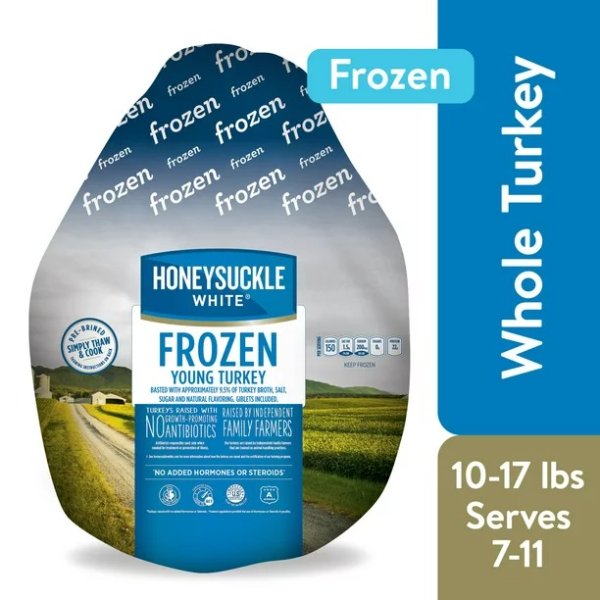 Honeysuckle White® Whole Turkey, 10-17 lbs. (Frozen), Serves 7 to 11
