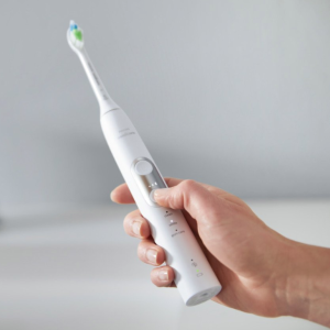 Philips Sonicare ProtectiveClean 6100 Whitening Rechargeable electric toothbrush with pressure sensor and intensity settings, White HX6877/21