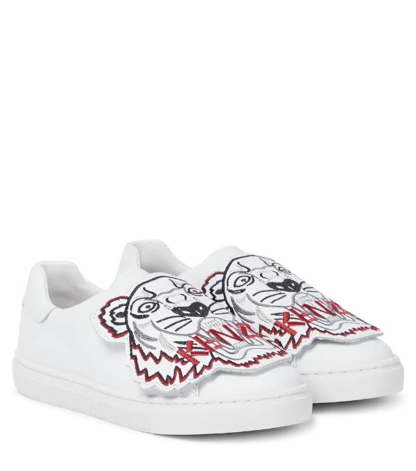 Logo embroidered sneakers