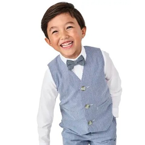 GymboreeBoys Sleeveless Seersucker Woven Vest - Special Occasion | Gymboree - NAVY SAIL