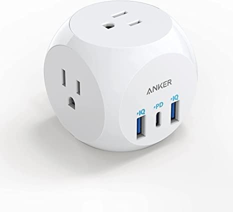 AC Outlet and USB Wall Plug w/ 3 outlets, 3 USB Ports,