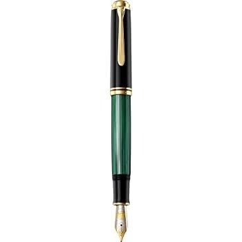 Souveran 1000 Black/Green Fine Point Fountain Pen - 987586