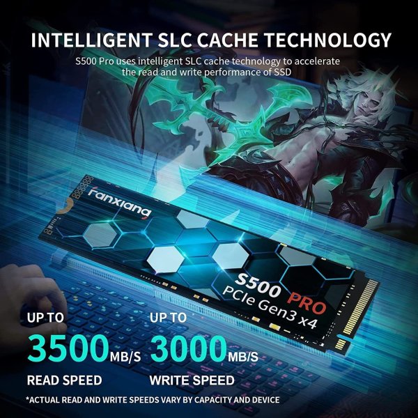 S500 PRO 1TB Internal SSD PCIe Gen 3 x4 固态硬盘