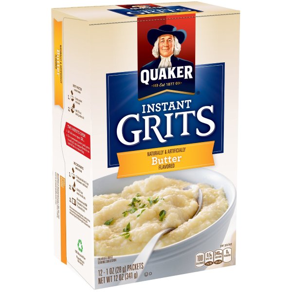 Instant Grits, Butter, 1 oz Packets, 12 Count