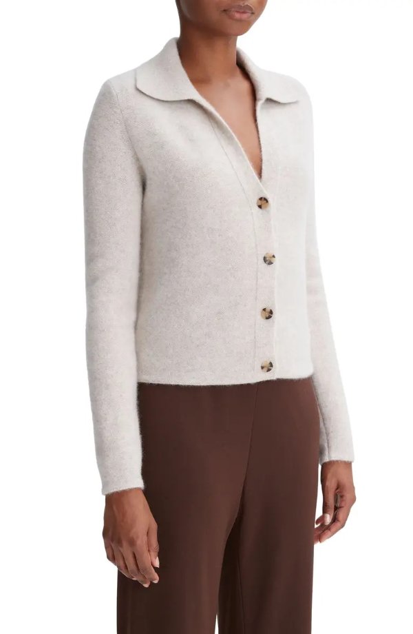 Boiled Cashmere Cardigan Sweater
