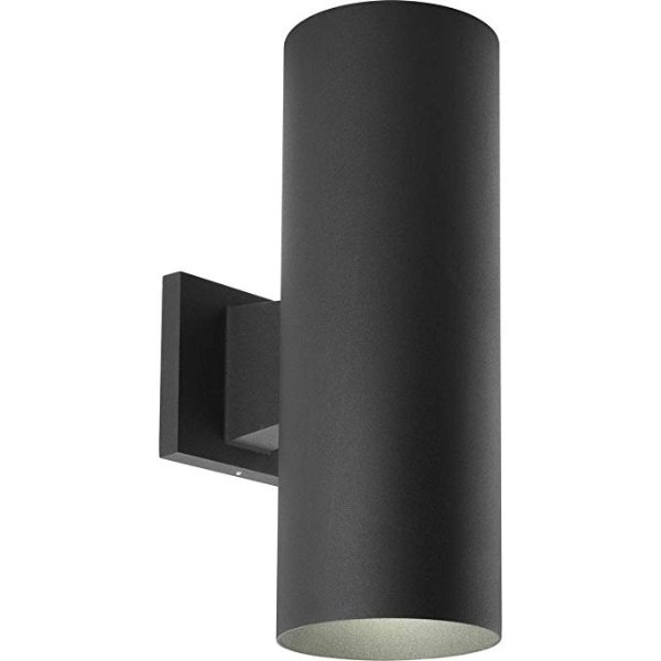 P5675-31 5" Outdoor Up/Down Wall Cylinder, 5" x 14", Black