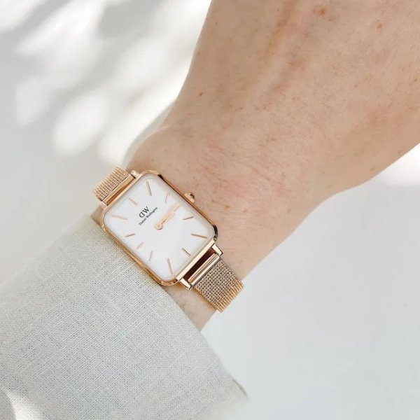 Quadro - Square watch in rose gold for women | DW