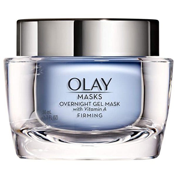 Face Mask Gel by Olay Masks, Overnight Facial Moisturizer with Vitamin A and Hyaluronic Acid for Firming Skin, 1.7 Fl Ounce
