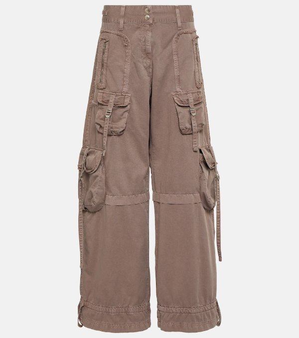 Mid-rise cotton twill cargo pants in pink - Acne Studios | Mytheresa