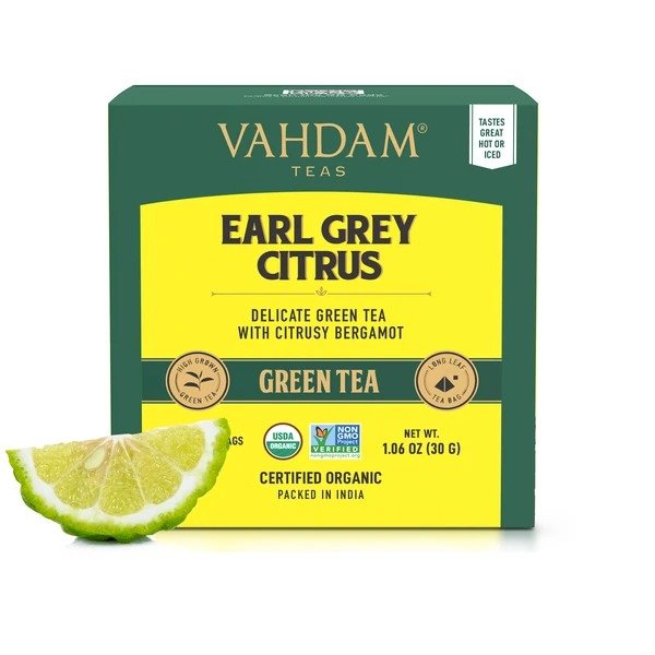 Earl Grey Citrus Green Tea - 30 Tea Bags