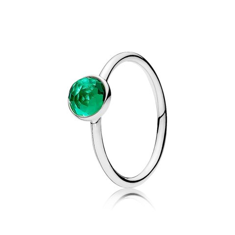 PandoraMay Droplet Ring, Royal-Green Crystal