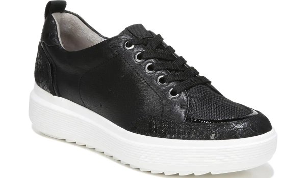 .com |Tilda Sneaker in BLACK LEATHER Sneakers