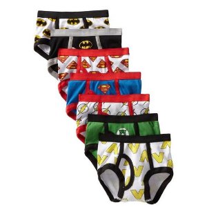 aft Little Boys' Justice League Logo Brief (Pack of 7)