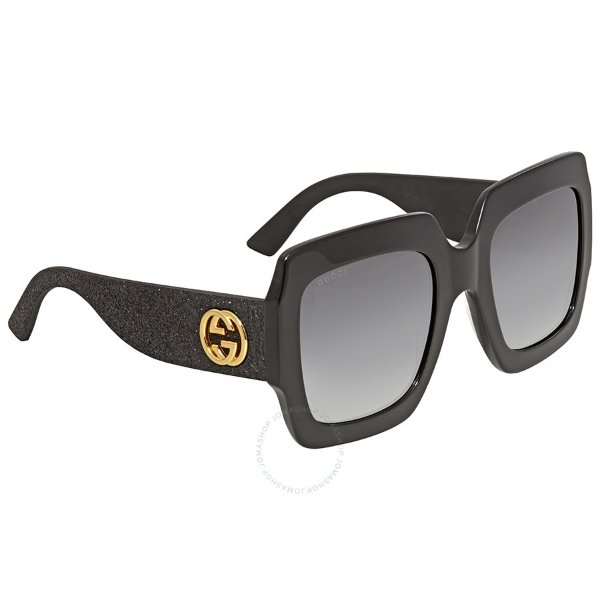 Grey Gradient Square Ladies Sunglasses GG0102S 001 54