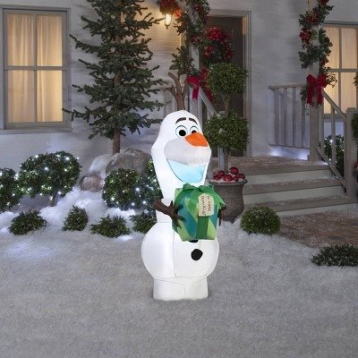 Frozen Olaf with Gift Inflatable Holiday Decoration