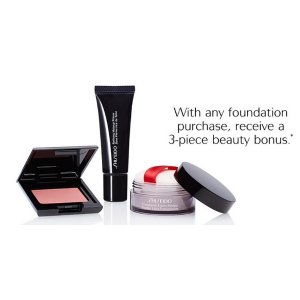 with Any Foundation Purchase at Shiseido.com