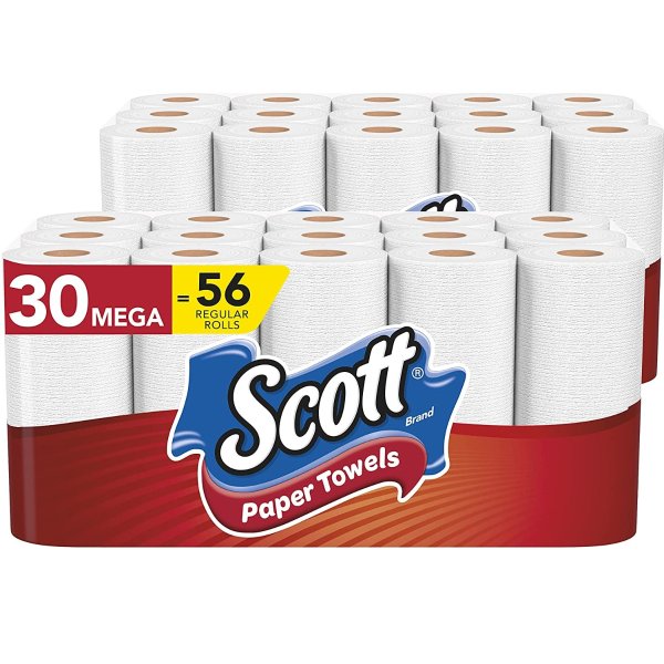 Paper Towels, Choose-A-Sheet - 30 Mega Rolls (2 Packs of 15)
