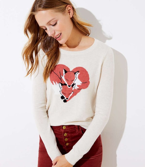 Luxe Knit Fox Sweater 