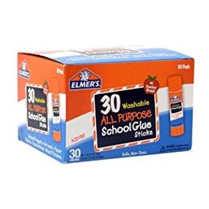 Elmer's All Purpose School Glue Sticks, Washable, 30 Pack, 0.24-ounce sticks @ Amazon.com
