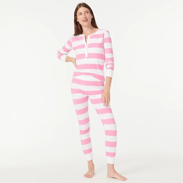 Dreamy henley pajama set in block print