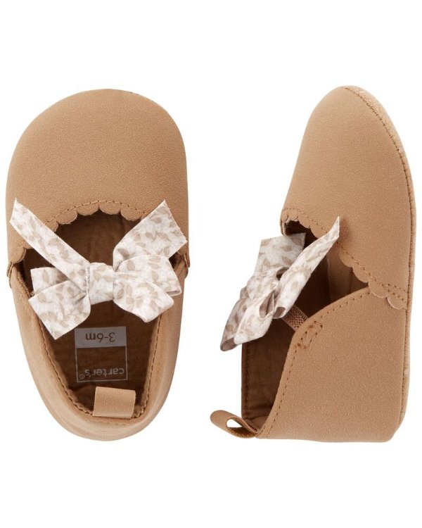Floral Bow Baby Shoes