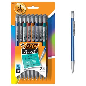 BIC 超精密机械自动铅笔24支 极细 0.5mm
