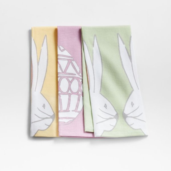 Colorful Easter Dish Towels, Set of 3 + Reviews | Crate & Barrel