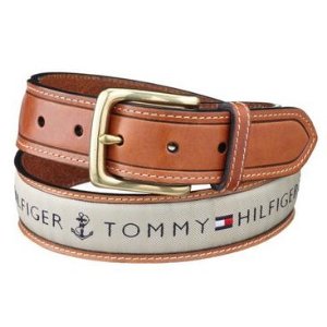 Tommy Hilfiger Men's Ribbon Inlay Belt