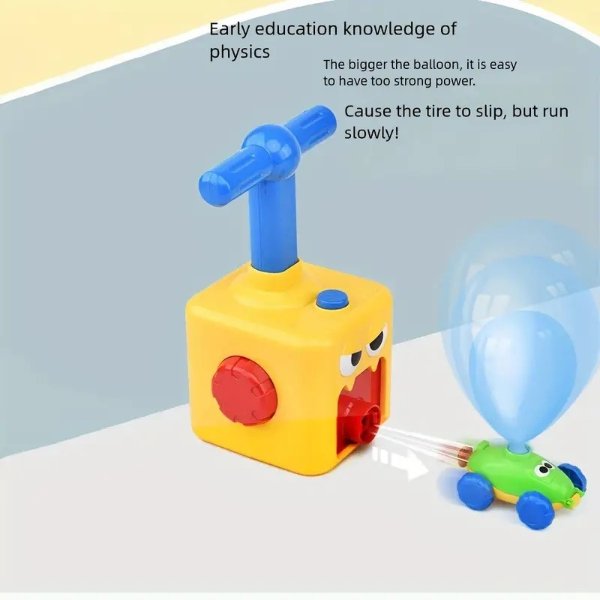 Balloon Launcher Car Toy Set, Balloon Car Toy With Pump, Balloon Pump Race Car Toy Balloon Powered Car Toy
