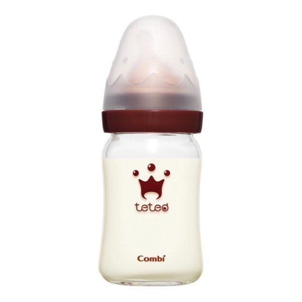 Teteo 宽口径耐热玻璃婴儿奶瓶160ml 